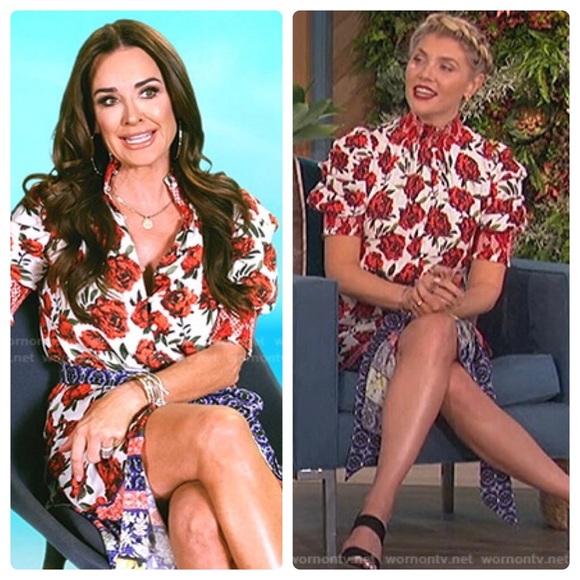 ALICE + OLIVIA Silva Floral Mock Neck Midi Dress - Picture 6 of 16